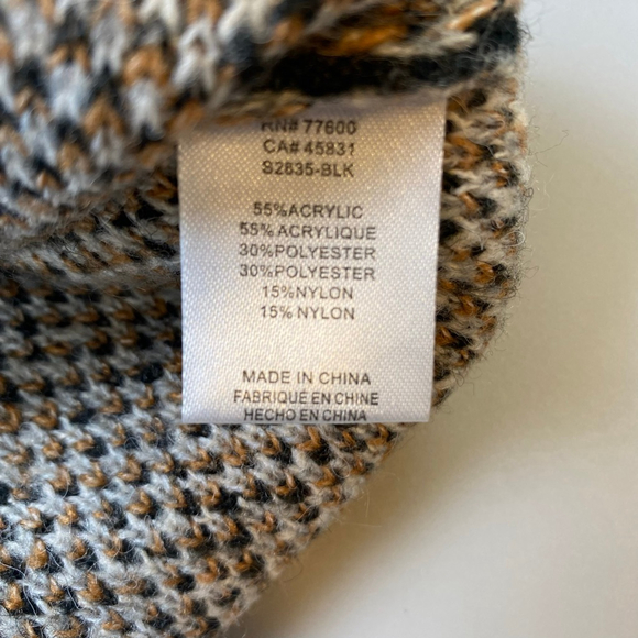 Saltwater Luxe Sweater Medium Puffed Sleeve Fair Isle Trim Soft Girl Academia - Picture 5 of 16